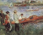 Pierre-Auguste Renoir Oarsmen at Charou oil painting on canvas